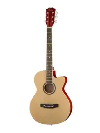 Акустическая гитара Foix FFG-2039CAP-NA с чехлом ремнем тюнером цвет натуральный