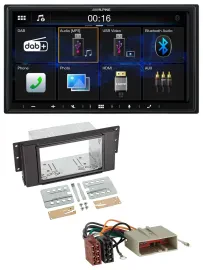 Alpine Bluetooth 2DIN MP3 DAB USB Autoradio für LandRover Freelander 06