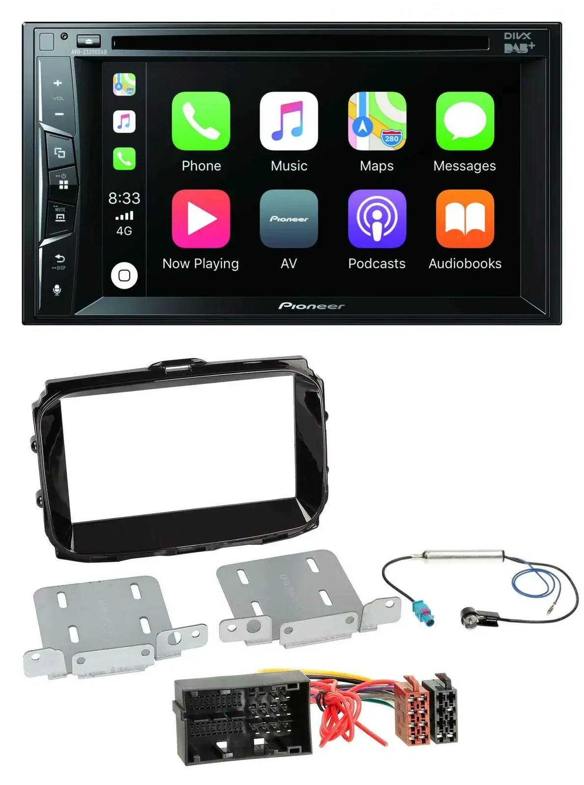 Автомагнитола для Alfa Romeo Giulietta (с 2013) Pioneer 2DIN MP3/USB/DVD/Bluetooth/DAB