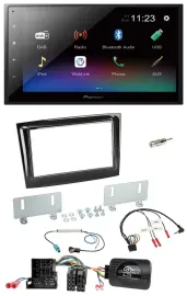 Pioneer USB Bluetooth DAB 2DIN Lenkrad Autoradio für Fiat Doblo ab 15 Mini-ISO p
