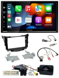 Kenwood DAB USB Bluetooth 2DIN Lenkrad Autoradio für Hyundai I30 ab 2017