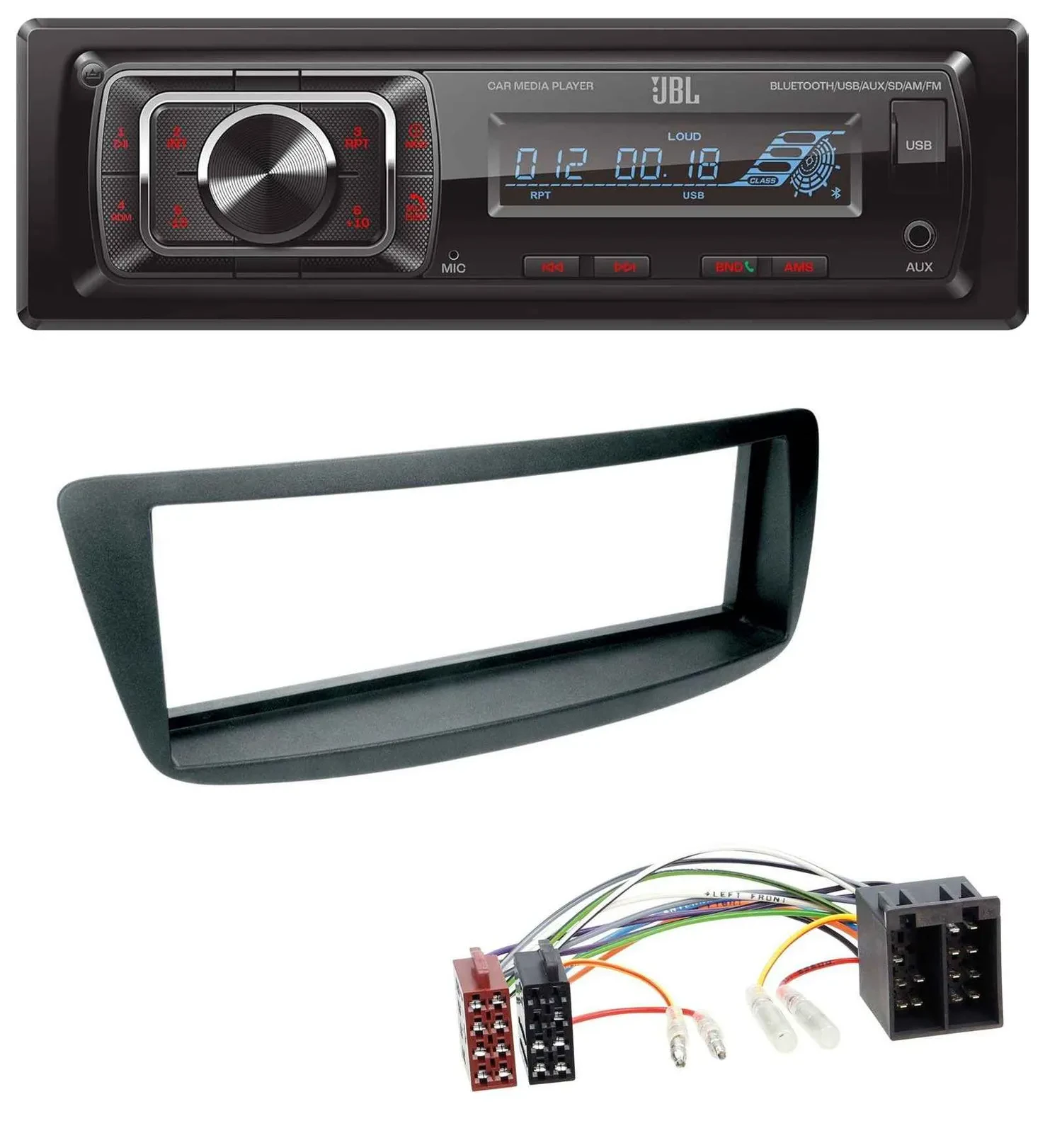 JBL SD AUX MP3 USB Bluetooth Autoradio für Citroen C1 Peugeot 107 (05-14)
