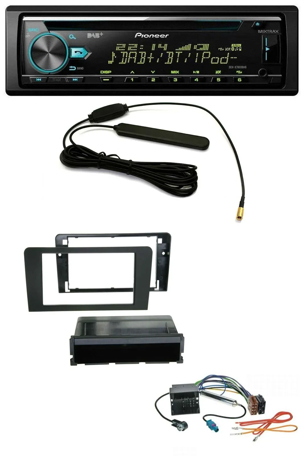 Pioneer CD MP3 AUX DAB USB Autoradio für Audi A3 8P 03-12 Symphony Quadlock