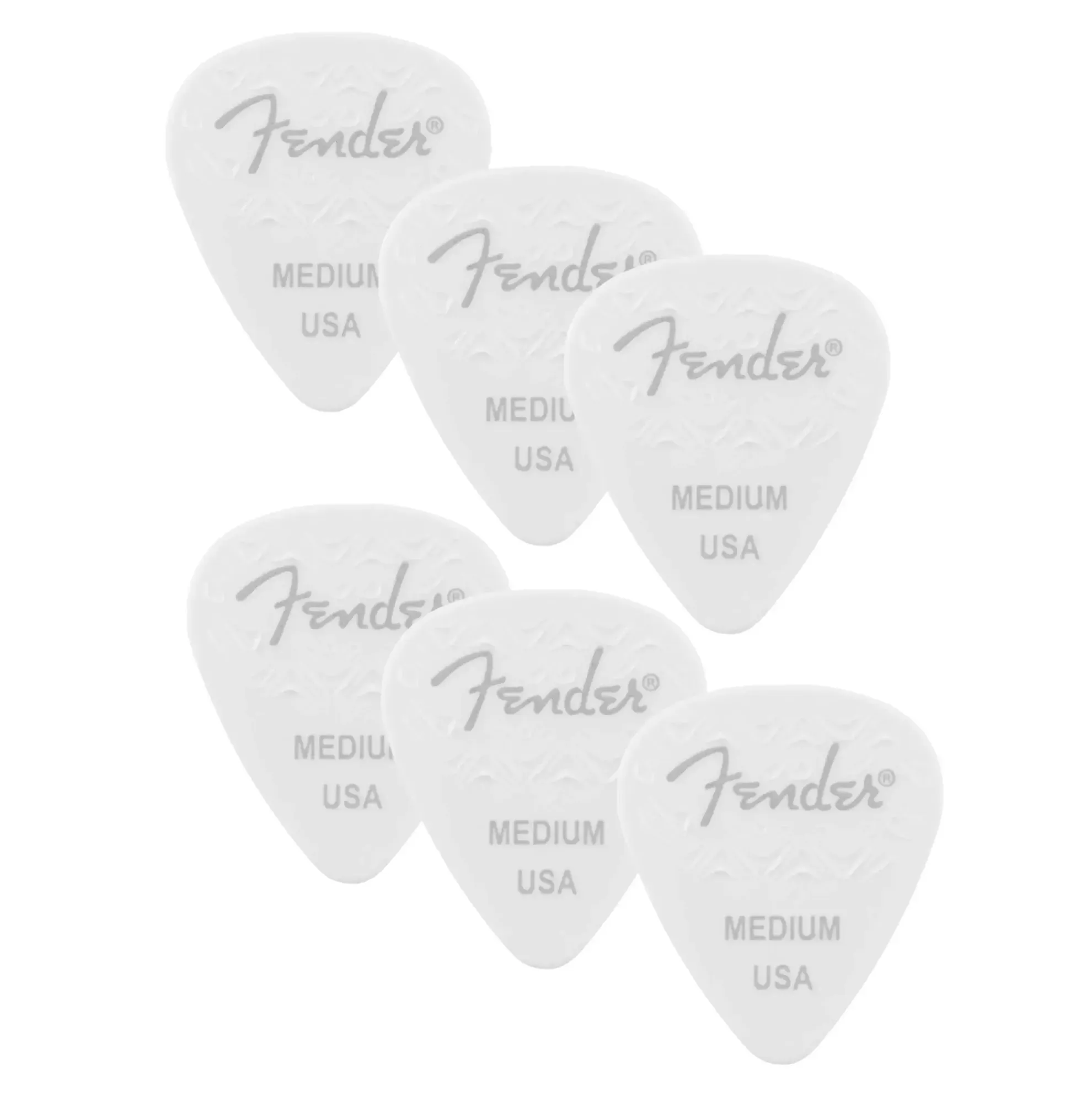 Медиаторы Fender Wavelength 351 White Medium (6 штук)