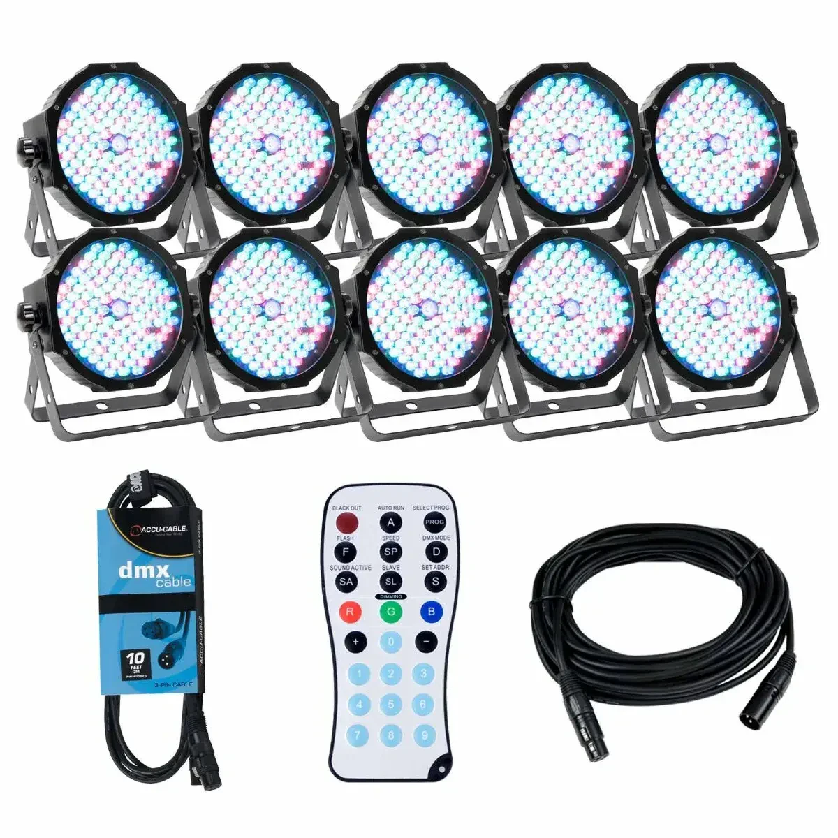 Светодиодный прибор American DJ Eliminator Lighting MEGA PAR PROFILE EP с аксессуарами (10 штук)