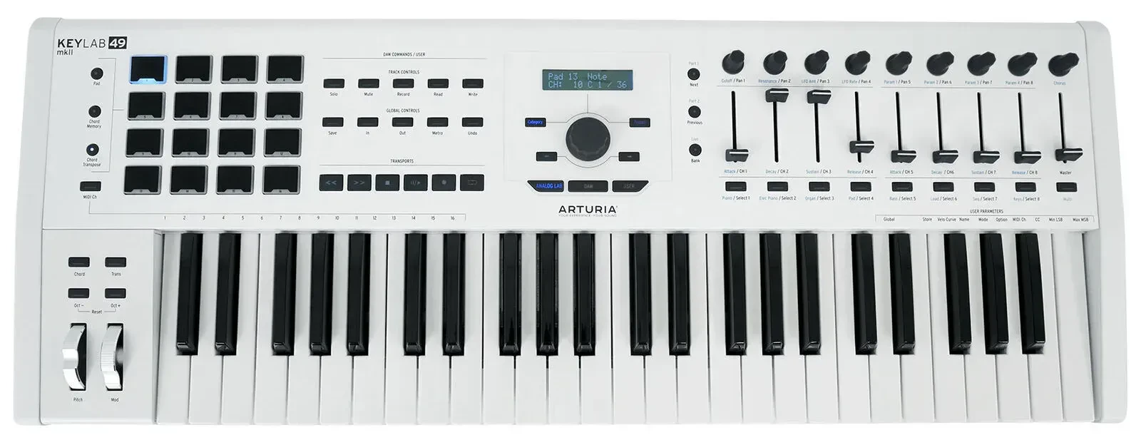 Б/У MIDI-клавиатура Arturia KeyLab MkII 49 белый