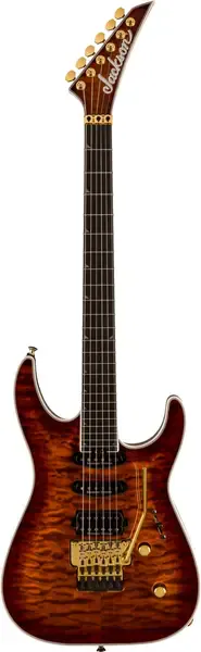 Электрогитара Jackson Pro Plus Series Soloist SLA3Q Electric Guitar, Amber Tiger Eye w/Gig Bag