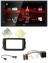JVC USB Bluetooth MP3 DAB 2DIN Autoradio für Smart ForTwo 2010-2015 ISO