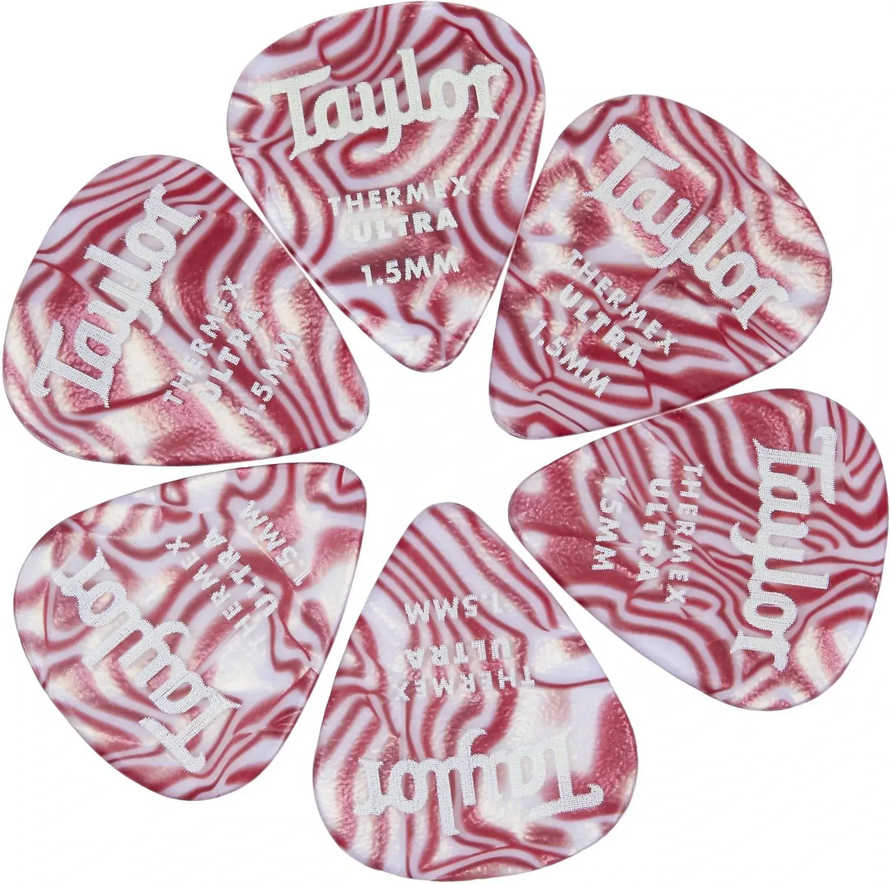 Медиаторы Taylor Premium Thermex Ultra Ruby Swirl 1.5 (6 штук)