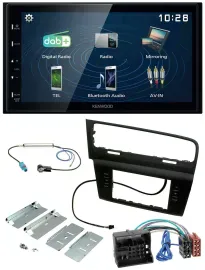 Kenwood 2DIN Bluetooth MP3 USB DAB Autoradio für VW Golf VII (ab 11/2012)