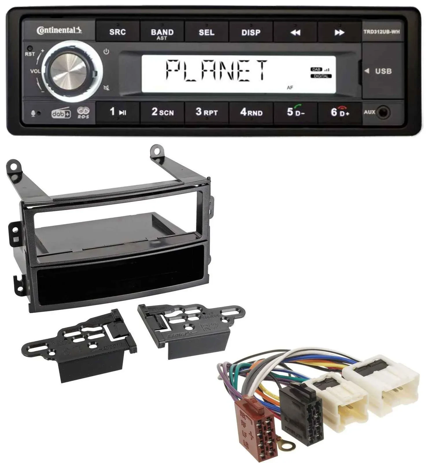 Continental USB 1DIN AUX DAB MP3 Autoradio für Nissan 350Z Roadster 2003-2005