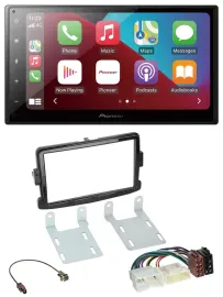 Pioneer USB MP3 DAB 2DIN Bluetooth Autoradio für Dacia Dokker Logan Duster Lodgy