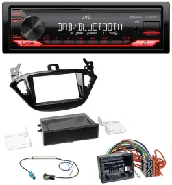 JVC Bluetooth USB DAB MP3 Autoradio für Opel Adam ab 13 Corsa E ab 15 Ablage