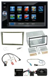 Blaupunkt SD USB TMC Bluetooth 2DIN Lenkrad Navigation für Opel Corsa D Astra H