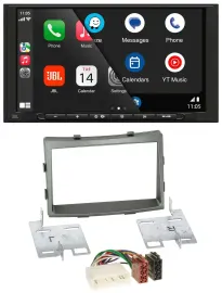 JBL USB 2DIN MP3 Bluetooth AUX Autoradio für SSangYong Rodius ab 2013