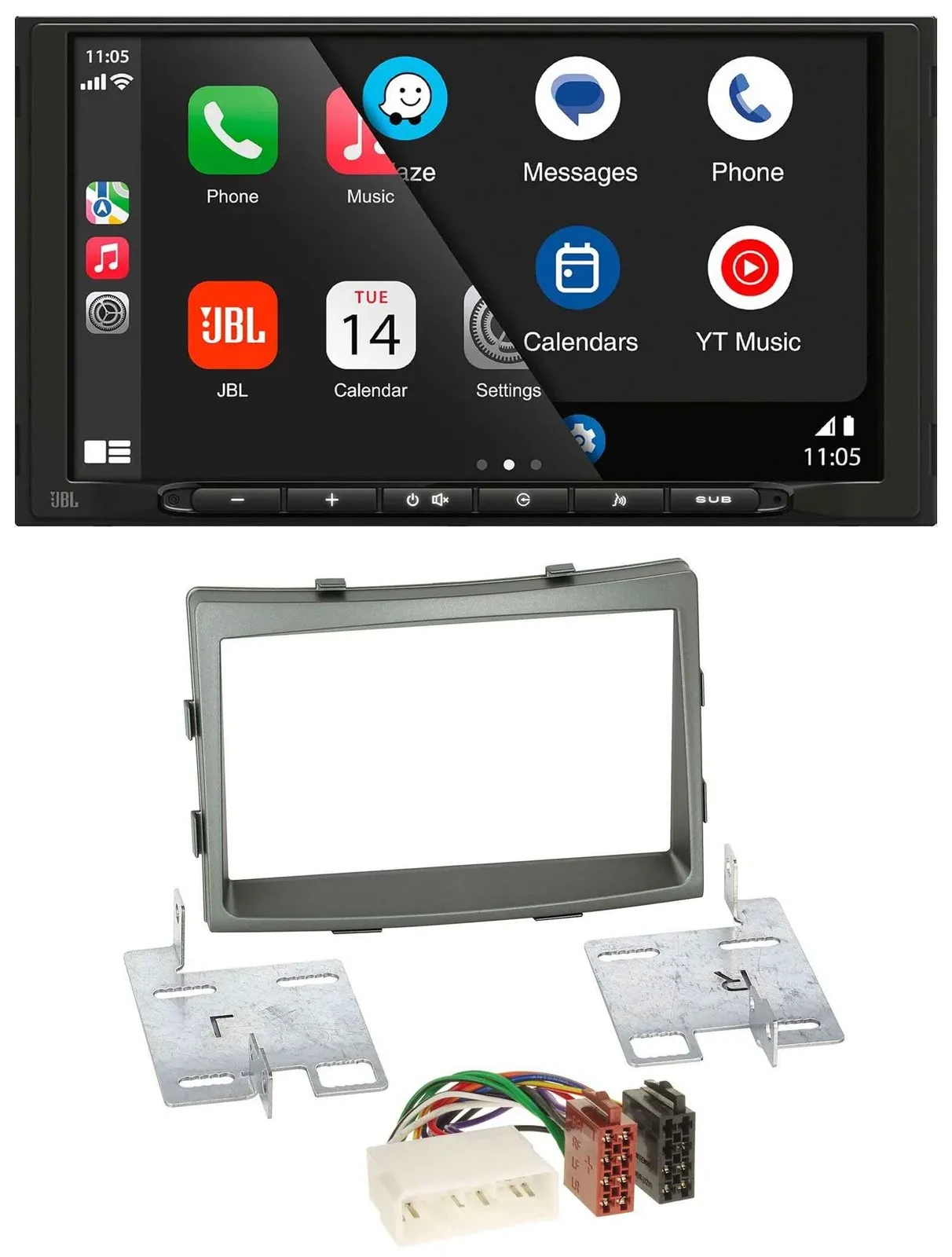 JBL USB 2DIN MP3 Bluetooth AUX Autoradio für SSangYong Rodius ab 2013