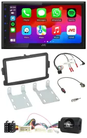 JVC Bluetooth 2DIN Lenkrad DAB USB Autoradio für Dacia Sandero ab 2013 schwarz