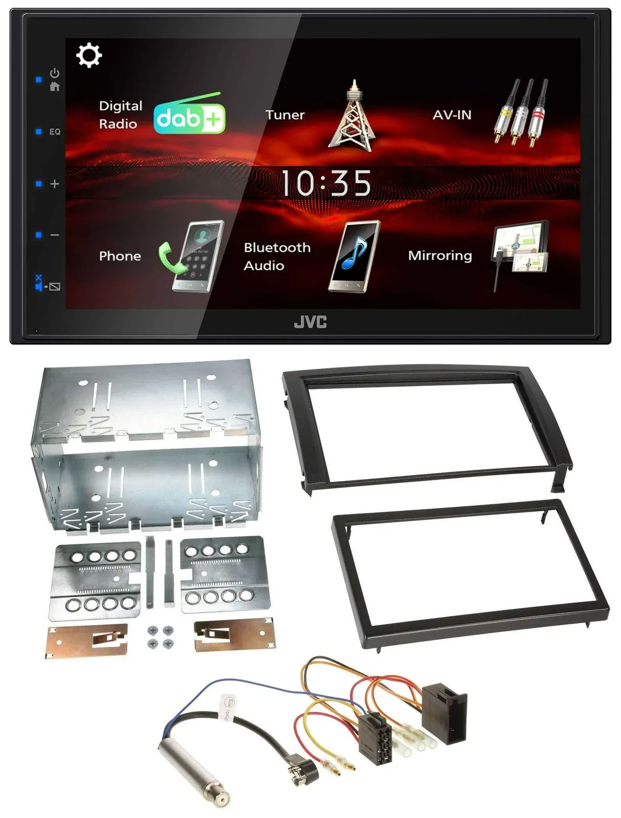 JVC USB Bluetooth MP3 DAB 2DIN Autoradio für Skoda Fabia 2004-2007 6Y Facelift I