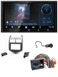 Kenwood Bluetooth 2DIN USB DAB MP3 Autoradio für Chevrolet Aveo Sonic ab 2011 du