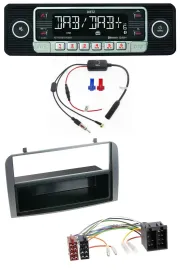 Dietz MP3 DAB Bluetooth USB Autoradio für Alfa Romeo 147 GT Ablagefach anthrazit