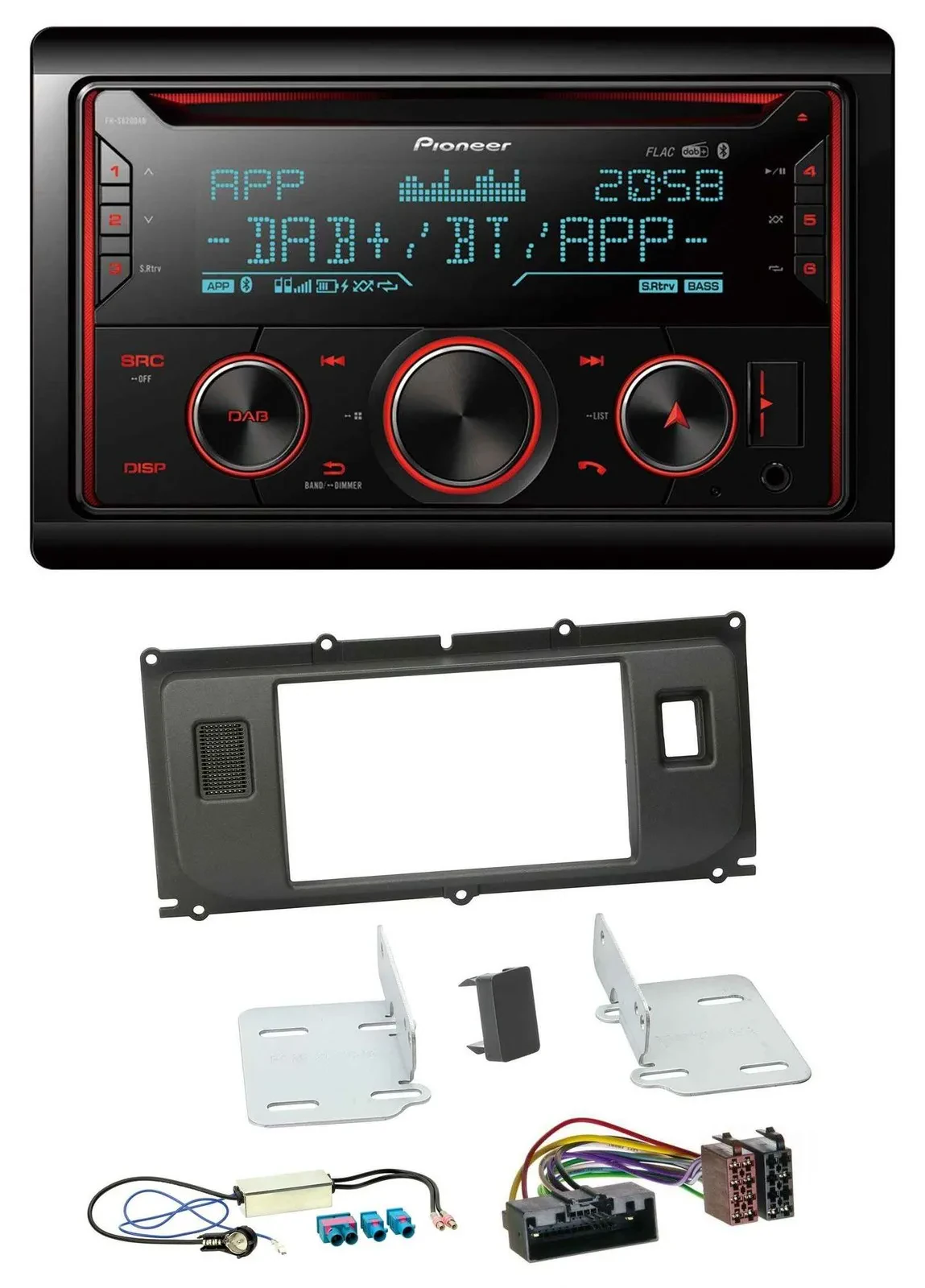 Pioneer 2DIN DAB MP3 Bluetooth USB CD Autoradio für Land Rover Evoque Blindstopf