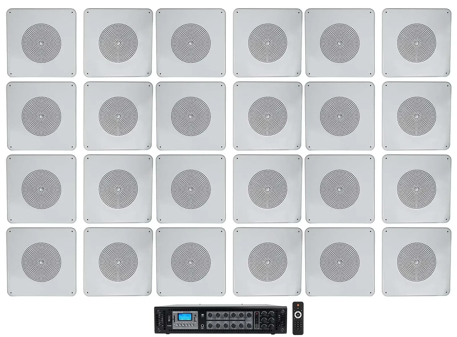 Потолочная акустика Rockville RCS180-6+(12) MS81 White с усилителем (24 штуки)