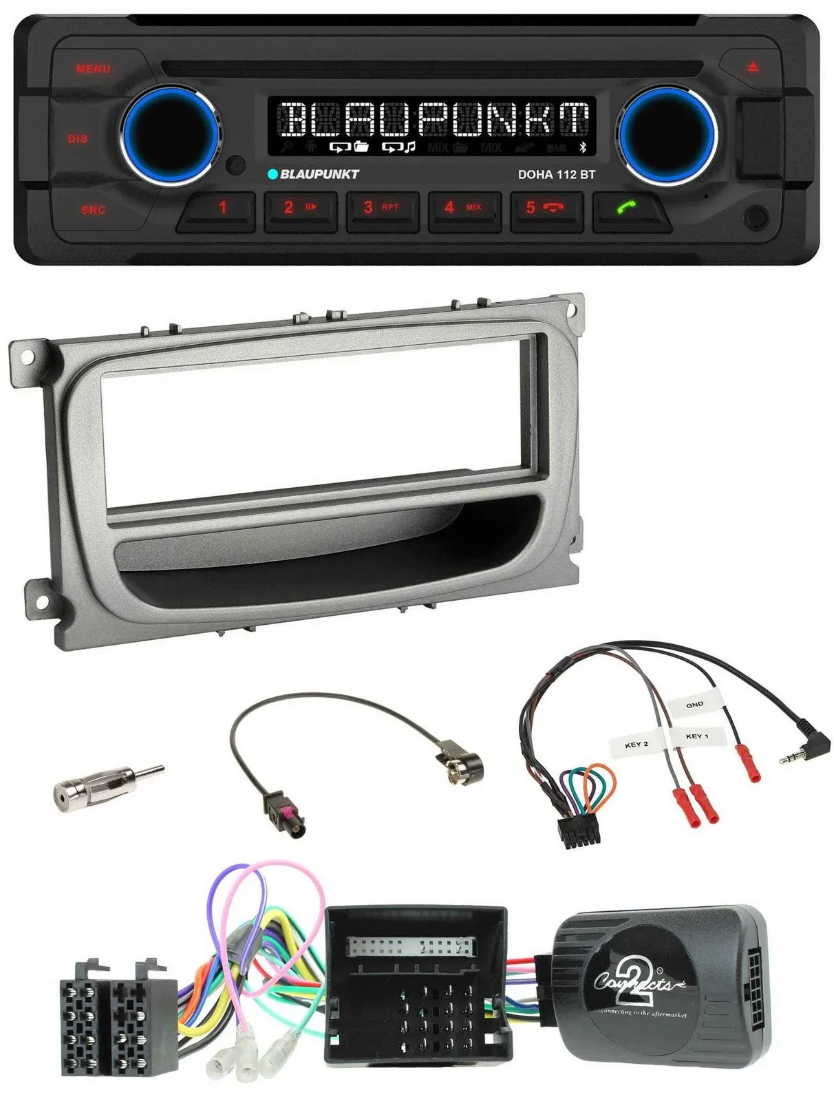 Автомагнитола для Ford Focus/Galaxy/C-Max Blaupunkt CD MP3 Bluetooth USB