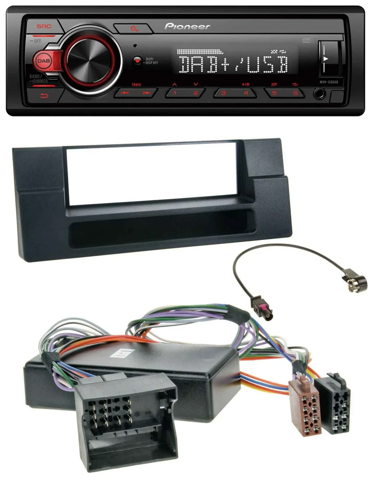 Pioneer MP3 1DIN DAB USB AUX Autoradio für BMW X5 E53 5er E39 Ablagefach Quadloc