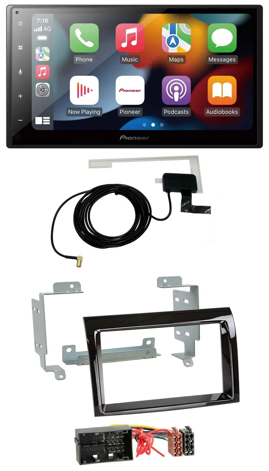 Pioneer MP3 USB Bluetooth DAB 2DIN Autoradio für Fiat Ducato Peugeot Boxer Citro