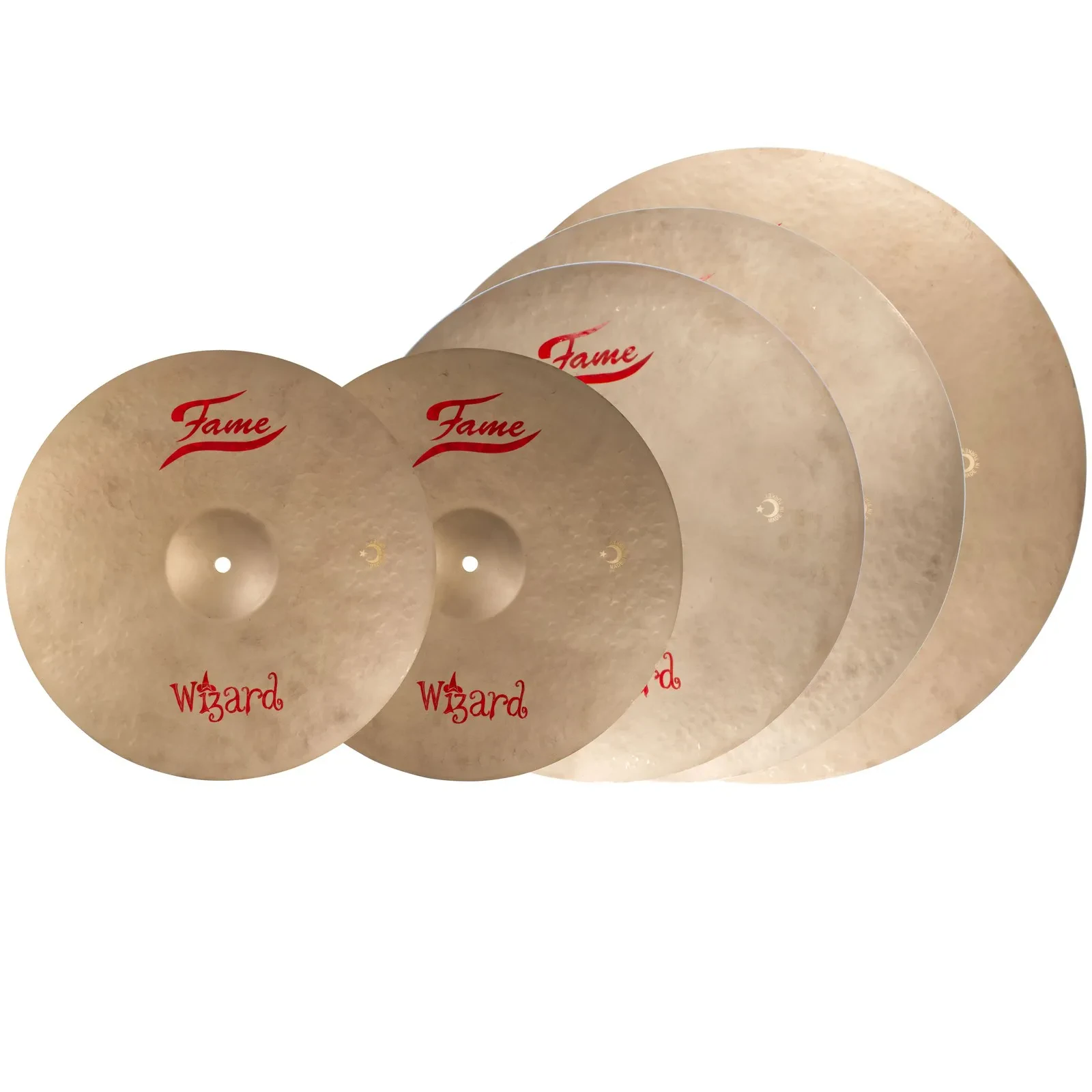 Набор тарелок для ударных Fame Audio Wizard Pack III 15" Hi-Hat, 18" Thin, 20" Thin, 22" Thin Ride, B20 бронза (набор, 5 шт.)
