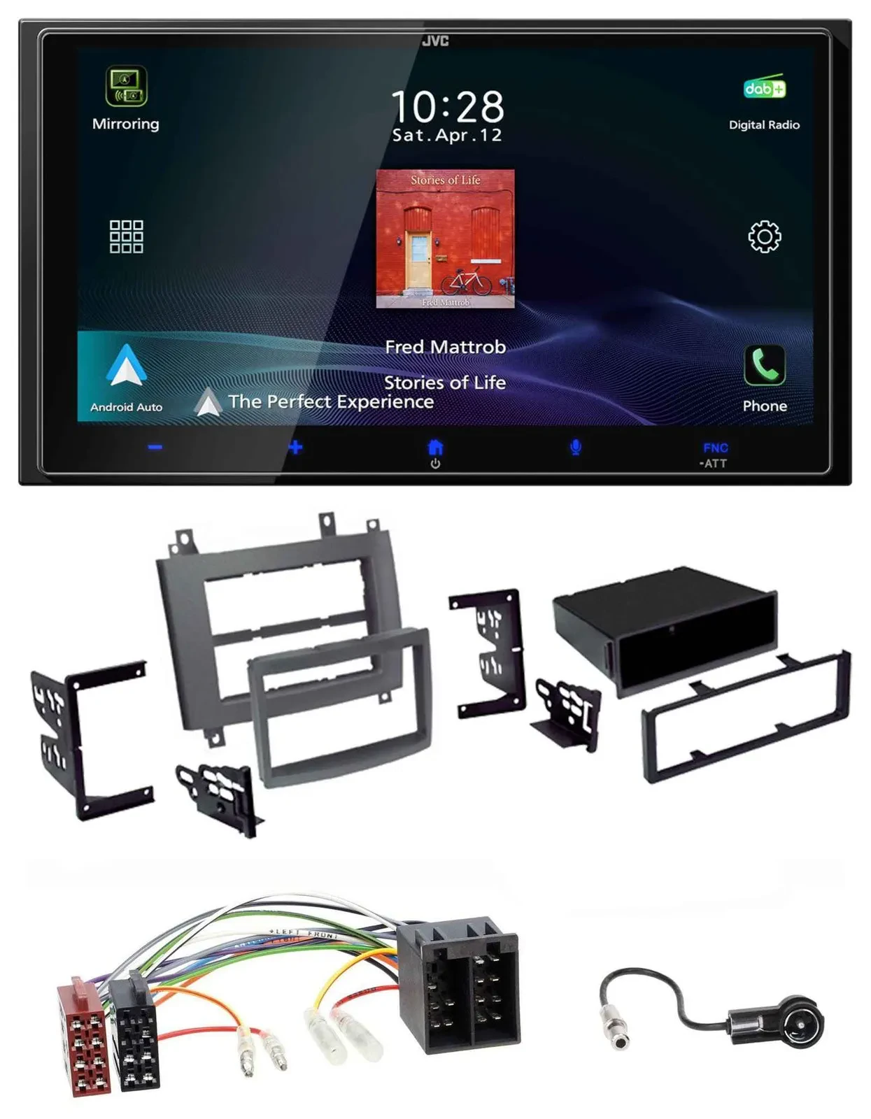 JVC USB Bluetooth 2DIN DAB MP3 Autoradio für Cadillac CTS 2003-2007 SRX 2004-200