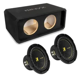 Сабвуфер пассивный NVX NE82P 2×8", фазоинверторный (slot ported), MDF 3/4", с сабвуфером CompC