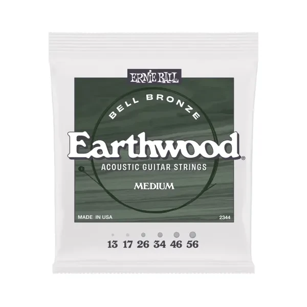 Струны для акустической гитары Ernie Ball 2344 John Mayer Earthwood Bell Bronze Medium 13-56