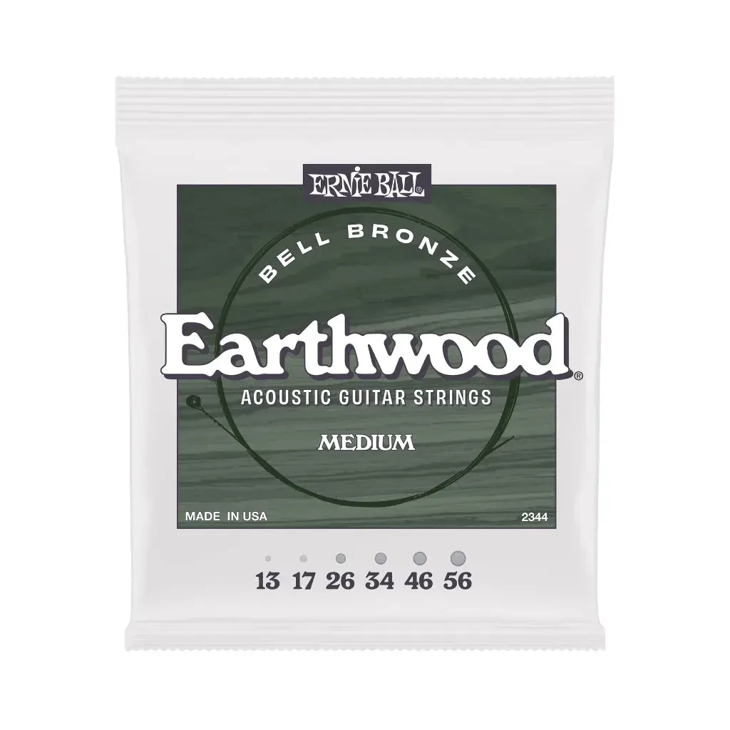 Струны для акустической гитары Ernie Ball 2344 John Mayer Earthwood Bell Bronze Medium 13-56