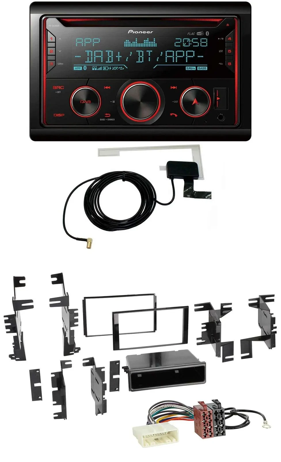 Автомагнитола для Nissan Cube (с 2009) Pioneer 2DIN MP3 DAB USB CD Bluetooth