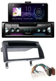 Автомагнитола для Toyota Corolla E12 (2003–2008) Pioneer USB/MP3, Bluetooth, DAB, цвет темно-серый