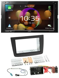 JVC DAB MP3 2DIN Bluetooth USB Autoradio für Alfa Romeo Mito 955 ab 14 schwarz