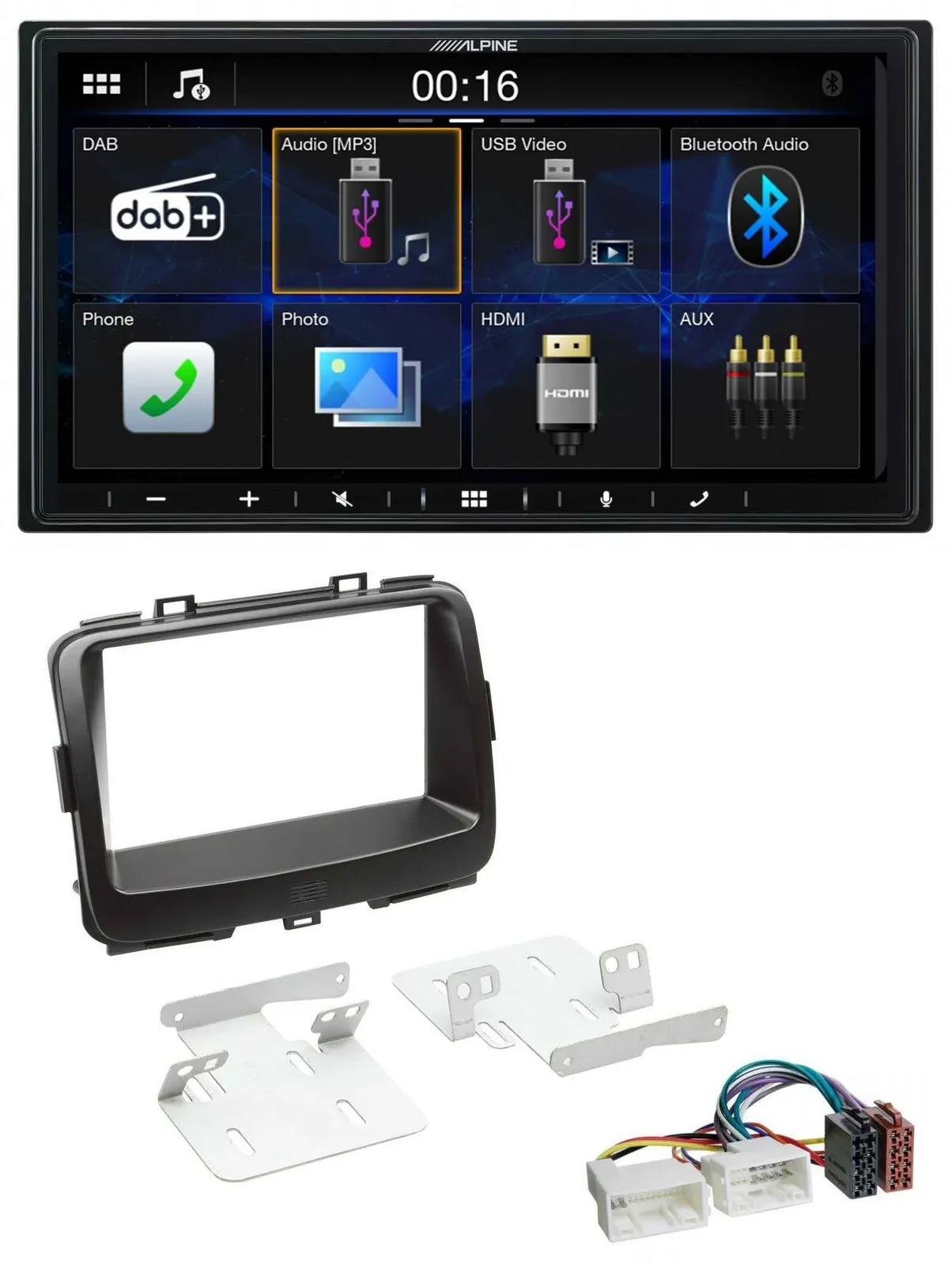 Автомагнитола для Kia Carens 4 (RP) Alpine 2DIN Bluetooth DAB USB MP3 с 2013 года