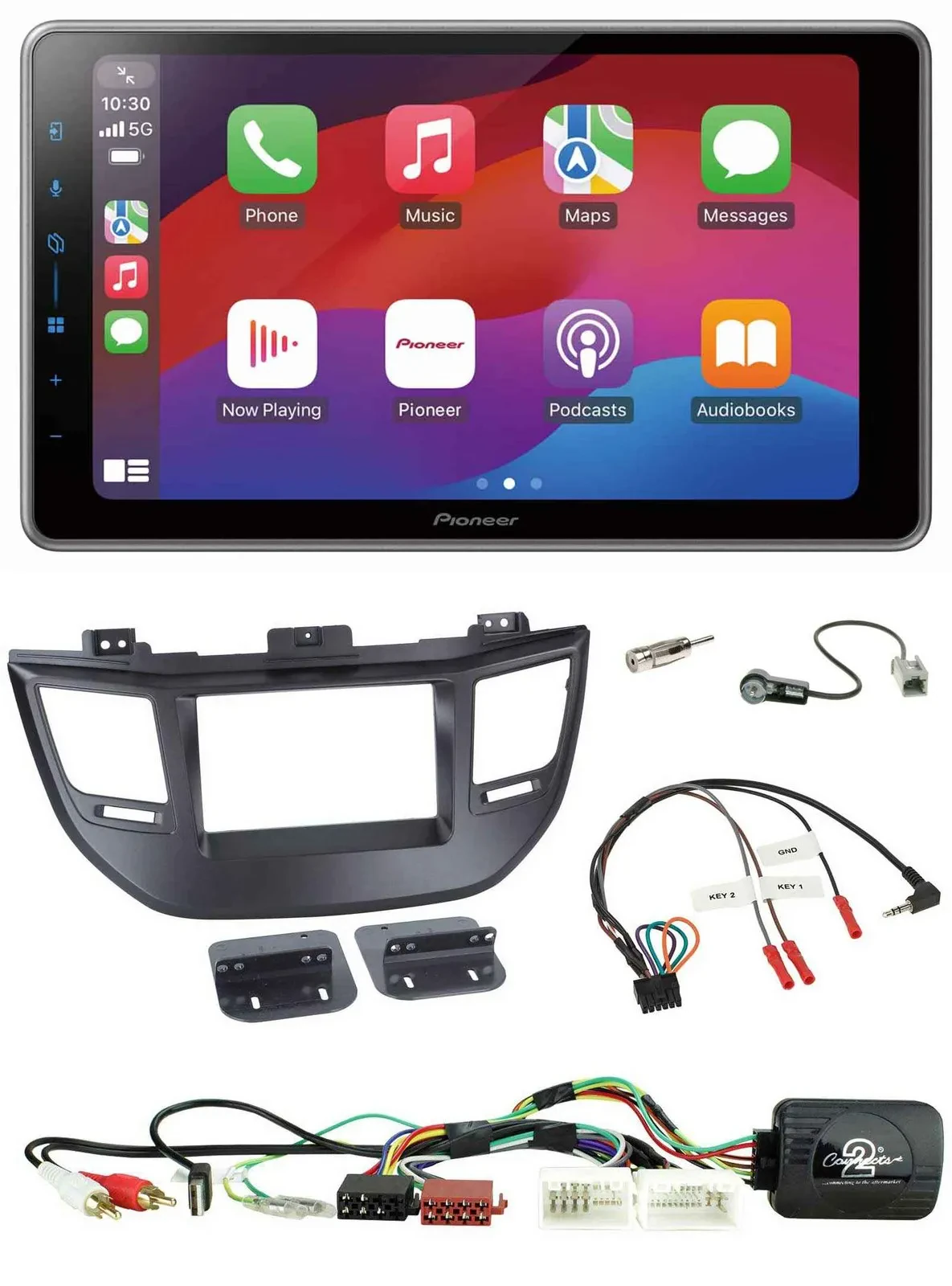 Pioneer Lenkrad USB DAB Bluetooth 2DIN Autoradio für Hyundai Tucson 15-20 schwar