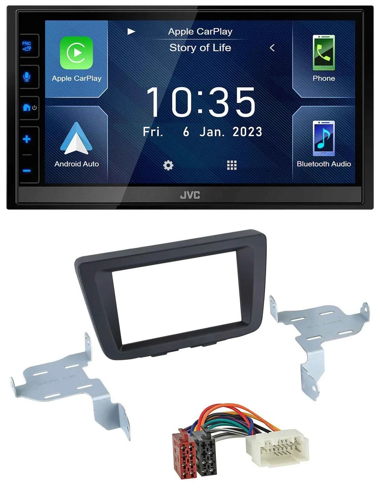 JVC DAB Bluetooth MP3 USB 2DIN Autoradio für Suzuki Baleno EW ab 2016