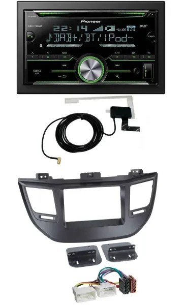 Pioneer CD USB MP3 Bluetooth 2DIN DAB Autoradio für Hyundai Tucson ab 15 schwarz