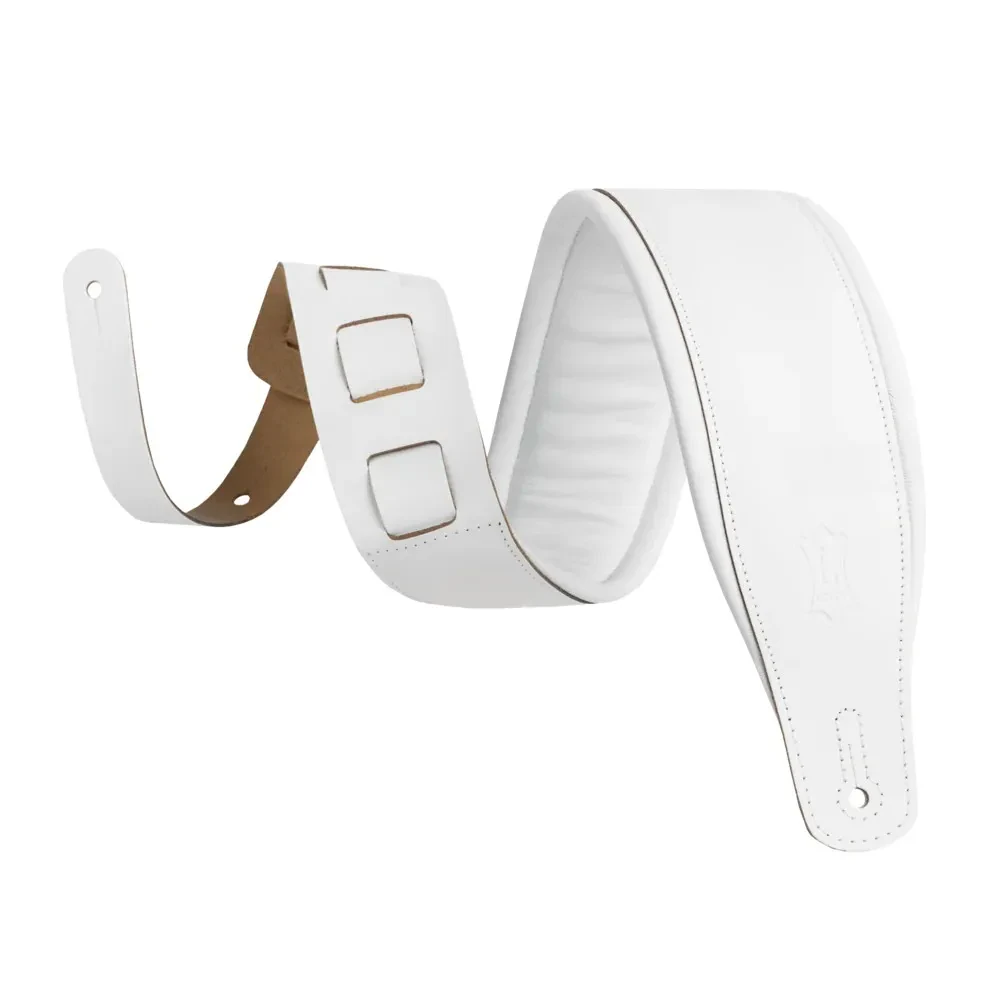 Ремень для гитары Levy's M26PD Amped, кожа top-grain, 3", белый