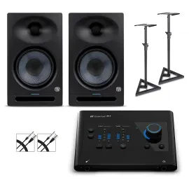 PreSonus Quantum ES2 Interface w/Eris 2nd Gen Studio8 Pair, Cables & Stands