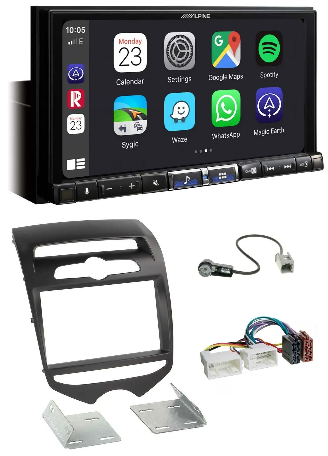 Alpine 2DIN DAB USB MP3 Bluetooth Autoradio für Hyundai ix20 ab 2010 man. Klima