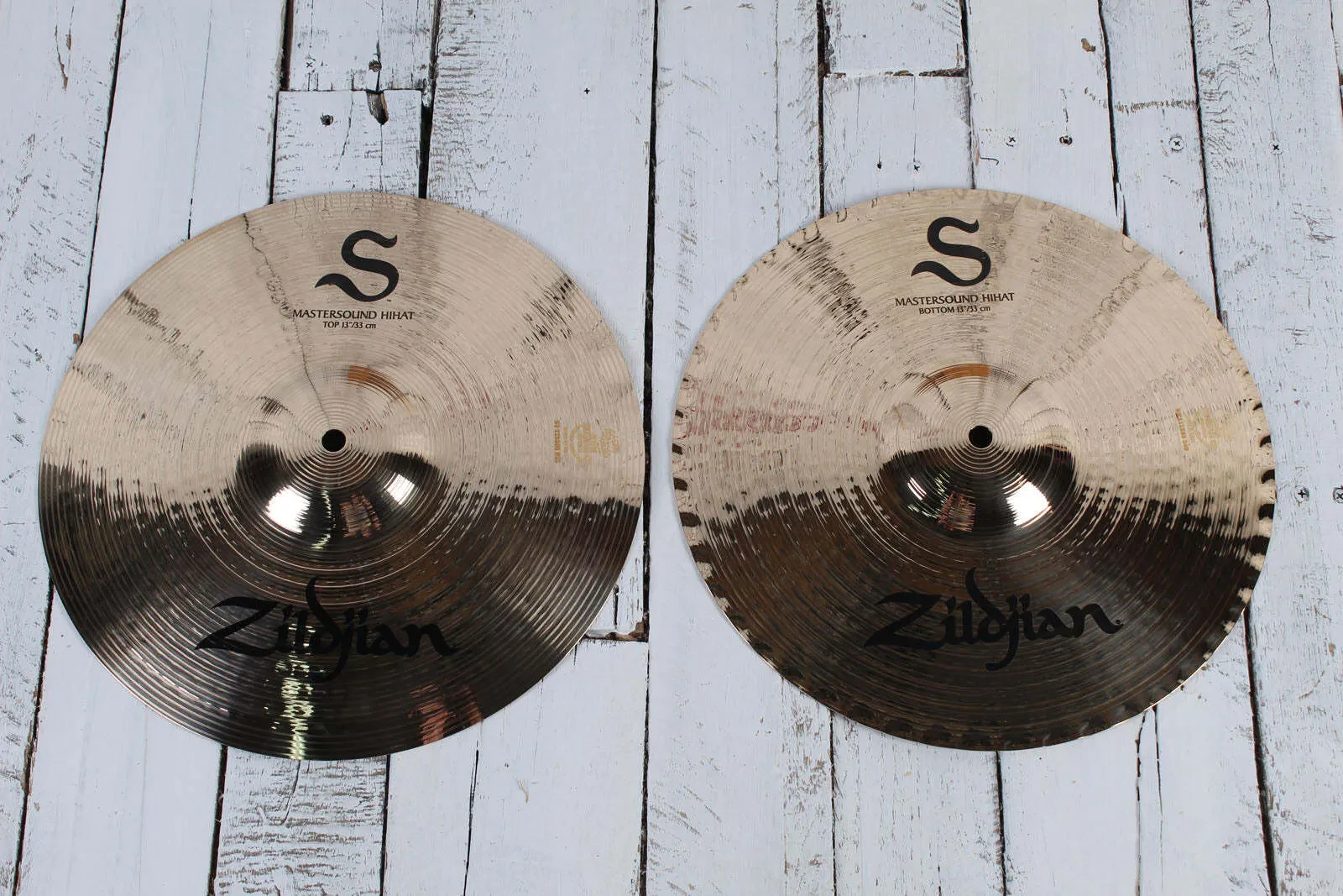 Zildjian S13MPR 13 Inch S Zildjian Mastersound Hi Hats 13" HiHat Drum Cymbals