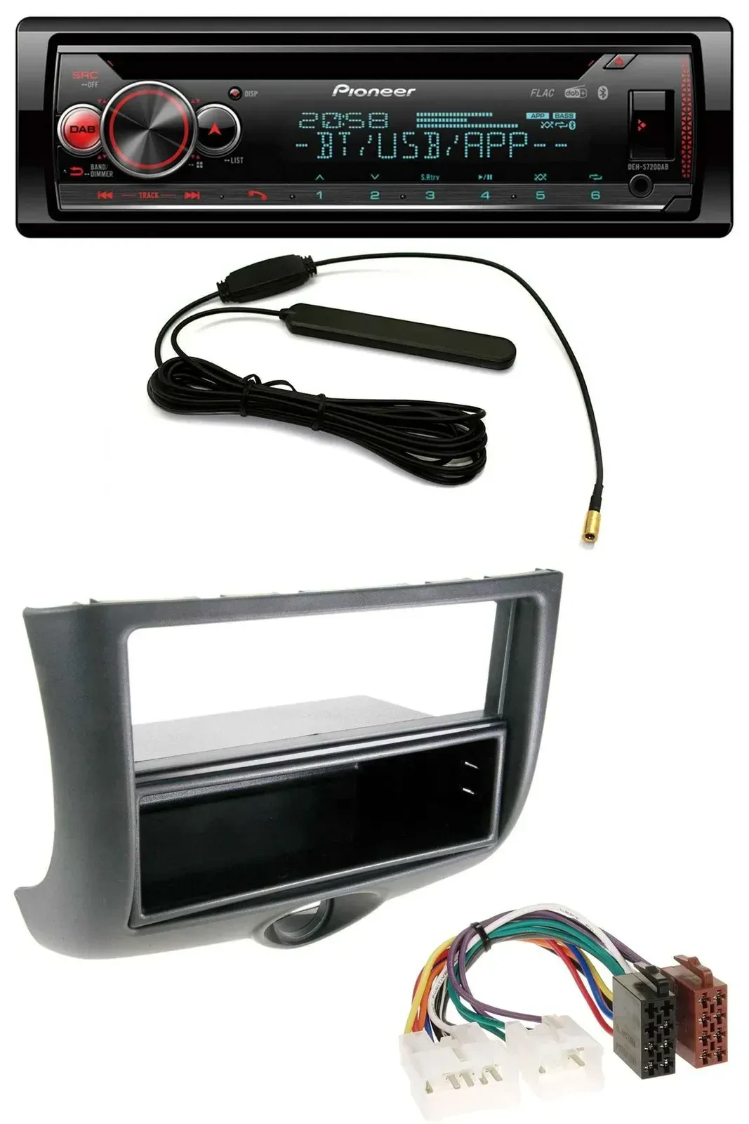 Автомагнитола Pioneer CD/USB/Bluetooth/DAB, MP3 для Toyota Yaris (1999–2003)