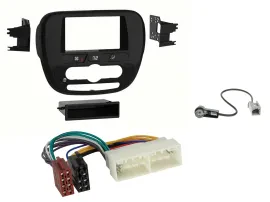 Einbauset DIN Autoradio für Kia Soul PS 2014-2019 schwarz glänzend