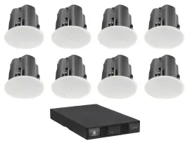 8 JBL Control 416C/T 6.5" Commercial 70v Ceiling Speakers+Crown Amp 4 Restaurant