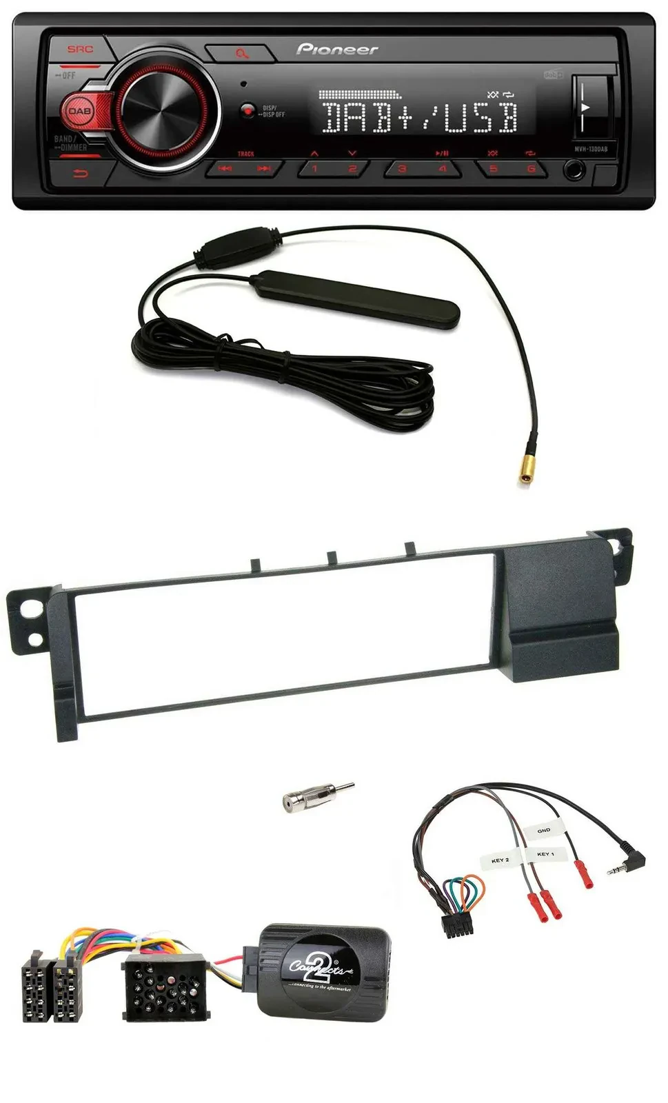 Pioneer MP3 DAB 1DIN Lenkrad USB Autoradio für BMW 3er E46 (98-07)