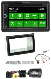 Blaupunkt Bluetooth 2DIN Lenkrad DAB USB TMC Navigation für Renault Megane II 20
